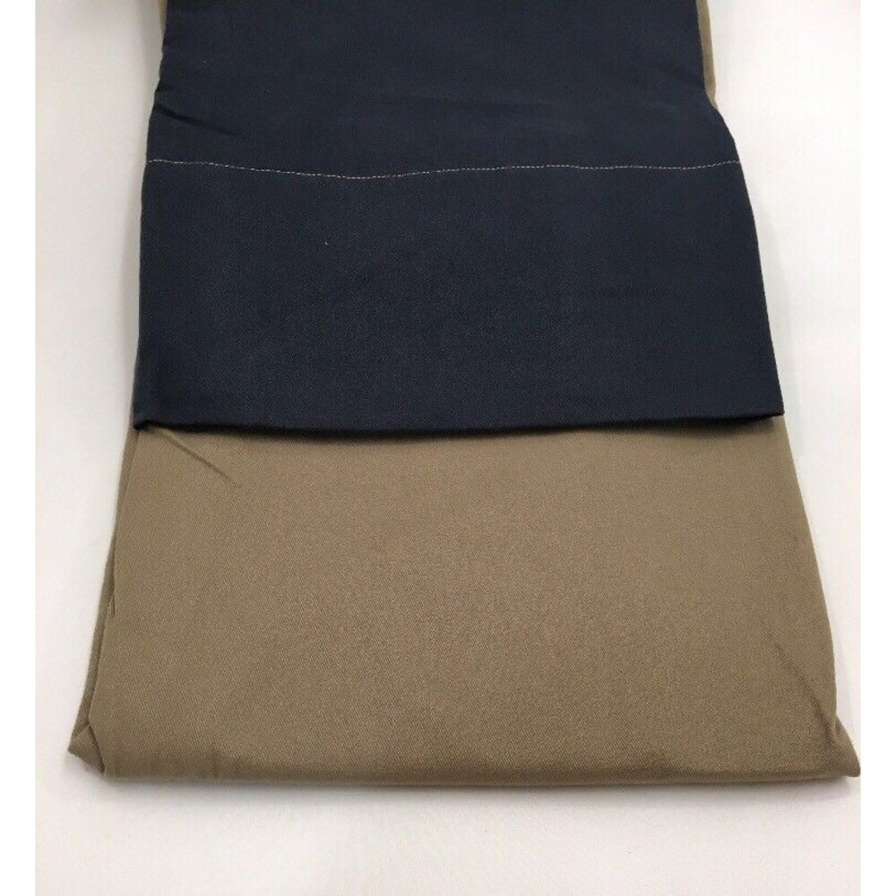 Restoration Hardware Colorblock Drapery Grommet 50"W x 108"L Khaki/Indigo $129
